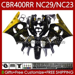 Fairings Kit For HONDA CBR 400 Gold Flames RR CC 400CC NC23 1994 1995 1996 1997 1998 1999 Body 66No.110 CBR400RR CBR400 RR 88-99 NC29 CBR 400RR 94 95 96 97 98 99 OEM Bodywork