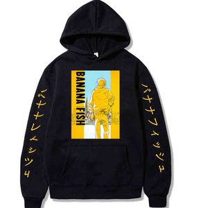 Harajuku Banana Fish 2 Unisex Hoodies Japanese Anime Printed Men's Hoodie Streetwear Pullover Streetwear Clothes H1227