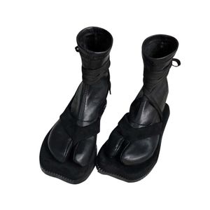 Hot sale-Nova Elegante destacável Botas Mulheres Outono-Inverno Botas japonesa Ninja Shoes Dividir Toe Elastic Socks