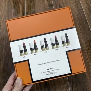 5шт помада SET1.5GX5 Rouge rege a Levres Mat Mate Mate Mate Gloss Makeup Губы наборы для губ Женщины Рождественские подарочные коробки Комплект # 21 # 75 # 68 # 85 # 75