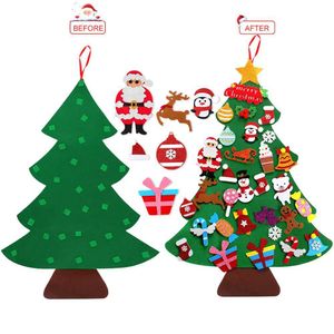 DIY sentiu a decoração do Natal da árvore de Natal para Home Navidad 2021 Presentes do ano novo para crianças Cristmas Ornaments Navidad Natal Decor 201028