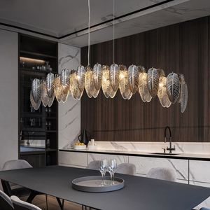 Modern design kristallen kroonluchter voor eetkamer Luxe rokerige grijze kristallen hangende lampen Indoor Home Decor Verlichtingsarmaturen