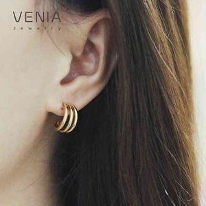 Earring Luxury Designers Venia Hip Hop Titanium Steel Stud Party Rock Metal Gold Plated Stainless Earrrings Jewerly for Women Gift