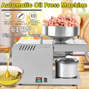new arrival Oil Press Machine Commercial Home Oil Extractor Expeller Sunflower Seeds Almonds Oil Stainless steel