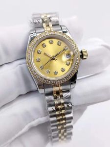 orologio meccanico automatico da donna con datario superficie 26 mm anello di diamanti orologio da donna con fibbia pieghevole in acciaio inossidabile