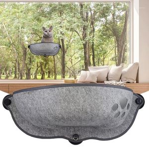 Camas de gato Mobiliário de janela Hammock com forte ventosas Pet Kitty Pendurado cama de dormir Armazenamento para assento de prateleira de gaiola de donos quentes