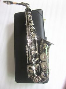 Новый альт -саксофон 95% копирование Германии JK SX90R Keilwerth Black Nickel Silver Key Alto Sax Top Professional Musical Information с корпусом