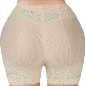 Burvogue Body Shaper Panties Kvinnor Andningsbar Underkläder Butt Livsle Panties Enhancer Butt Pad Hip Byxor Kort kontroll Tränar LJ201209