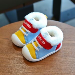 Baby Girls Boys Snow Boots 2020 Зимние младенческие малыши сапоги теплые плюшевые открытый мягкий нижний нескользящий ребенок детские хлопковые туфли LJ201104