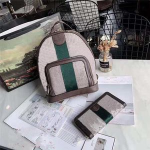 Backpack Red And Green Stripe Printed Satchel Letters School Bags For Teenage Girls Men And Women Bagpack The Designer