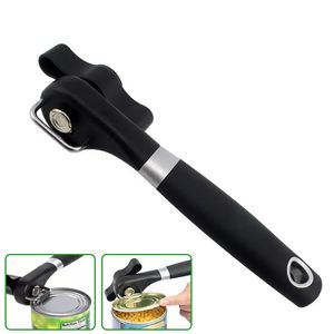 Safety Manual Side Cut Can Opener Ergonomic Grips Handle Food Grade Stainless Steel Kitchen and Restaurant Tool