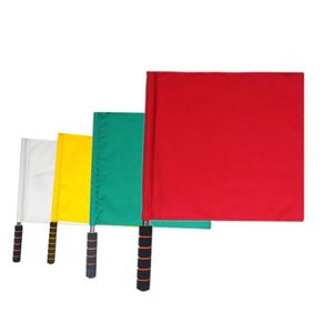 Command Signal Flags Athletic Handheld Flags Stainless Steel Referee Flag Track Field Signal Flag Banner ZC3422