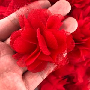 hot new arrival multi petals chiffon lace flower trim for baby hair accessories decoration, bikini or shoes DIY