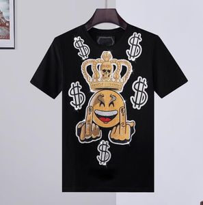 Tasarımcı Man tişört Kafatası Yaz Temel Katı kristal baskı mektup dolar marka Casual Punk Tee erkekler lüks giyim kısa kollu M-3XL başında