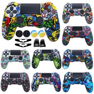 Mjukt silikonväska för PS4 Skin Controller Dual Shok 4 Tillbehör Gamepad Joystick Fodral Spel Accessorries för PlayStation 4