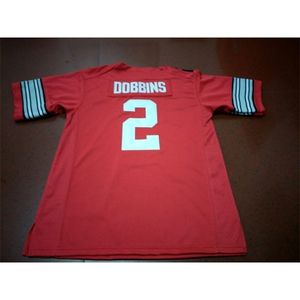 Män #2 J.K. Dobbins Ohio State Buckeyes College Jersey White Red Black Personalized S-4Xlor Custom Eventuellt namn eller nummer Jersey