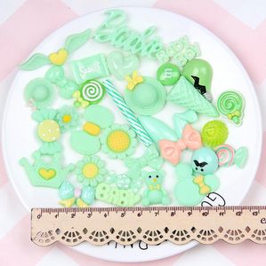 Fresh mint green resin blessing bag DIY cream mobile phone shell headdress accessories patch