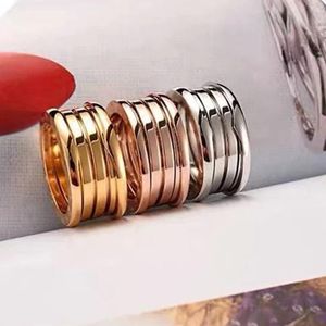 Cluster Rings Original Classic Brand Titanium Steel And Rose Gold Spring Engagement Wedding Ring, Ladies 5-10 Roman Numerals