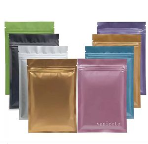 Multi Color Resealable Zip Mylar Bag Food Storage Aluminium Folie Väskor Plast Förpackning Väska Luktsäker Påsar Självförsegling Bags100pcs / Lot ZC978