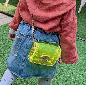 childrens handbag transparent jelly bag korean version of baby shoulder bags cute little princess change crossbody purse wholesale