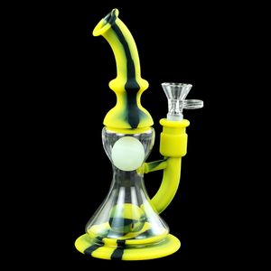 8.4 '' flutuador Bola de água Tubos de água Bongo Bongo Silicone Fumar Bongs Shisha Hookahs para Tabaco