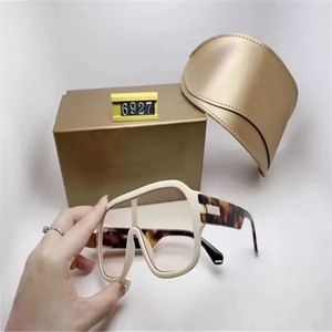 Lyx 6927 varumärkesdesigner solglasögon för kvinnor män runt sommarstil rektangel full ram toppkvalitet UV -skydd med låda
