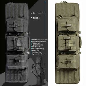 Estojo de arma de rifle duplo tático Exército Airsoft Combat Acolchoado Espingarda Armazenamento Mochila Pistola e Armazenamento de Revista 95 cm / 116 cm Y1227