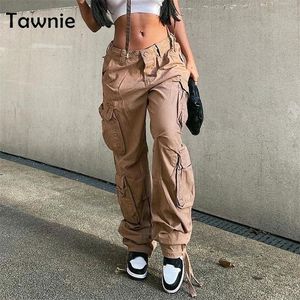 Tawnie Y2K Cargo Pant's Baggy Pants Autumn Streetwear Fairycore Oversized Trousers Vintage Casual Loose Sweatpants 220311