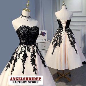 الساحرة الحبيب الحرير الرباط vestidos دي فييستا دي نوش 2020 الشاي الرسمي طول تصميم بسيط رخيصة abiti da sera vestidos LJ201119