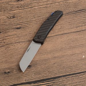 High Quality 0230 EDC Pocket Folding Knife D2 Stone Wash Blade CNC Carbon Fiber Handle Folder Blade Knives With Retail Box