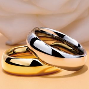 Anéis De Noivado Lisos venda por atacado-Simples aço inoxidável de aço inoxidável banda de ouro anéis mulheres engajamento de casamento anel de casamento moda jóias e arenoso