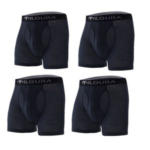 100% Merino Wool Men Merino Wool Underwear 4-Pack Man Boxer Underpants Soft Moisture Wicking Quick Dry Breathable Size S- LJ201110