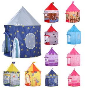 135CM Kids Play Tent Ball Pool Tent Boy Girl Princess Castle Portable Indoor Outdoor Baby Play Tents House Hut For Kids Toys LJ200923