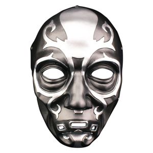Смертельная пожирательная маска Хэллоуин ужас Cosplay Malfoy Lucius Bar Party Party Masquerade Костюм реквизиты Смола Маска Шлем 200929