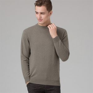 겨울 남성 점퍼 100 % 캐시미어 및 양모 니트 스웨터 오 - 넥 긴 소매 풀오버 남성 새로운 스웨터 큰 크기 옷 201028
