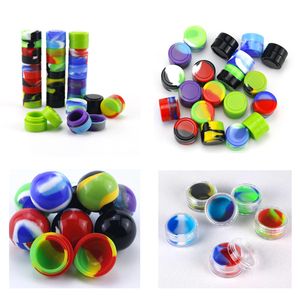 Accessori Contenitori Barattoli Dabs cera 2ml 5ml 6ml 7ml 10ml erba secca FDA Contenitori in silicone Scatola Vaporizzatore per olio concentrato Sfera