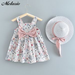 Melario Baby Abiti senza maniche Baby Dress Infant Kids Girl Summer Ruffles Dress Casual Princess Party Dresses Abbigliamento per bambini LJ200827