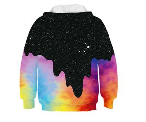 Children clothing 2020 big kids fall/winter new rainbow digital print hooded sweater boys and girls jackets