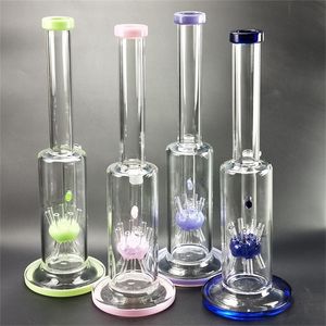 Quattro colori tra cui scegliere Tipo dritto Bong per acqua in vetro Olio Dab Rigs Accessori per fumatori Narghilè Shisha