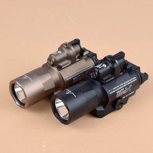 Taktyczne SF X400 Ultra Night Evolution Light z czerwoną laserową latarką Lanterna Fit 20 mm Picatinny Weaver Rail