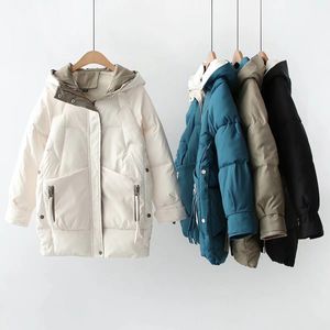 2021女性の冬の暖かい厚いフード付きの綿のダウンジャケットのための最新の長い埋めたパーカー3xlの緩い綿のコート