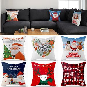 Christmas Pillow Case Santa Claus Choinka Snowman Elk Poduszki Case Poduszka Pokrywa 35 Designs Home Sofa Wystrój Samochodów Poszewka BH3457 TQQ