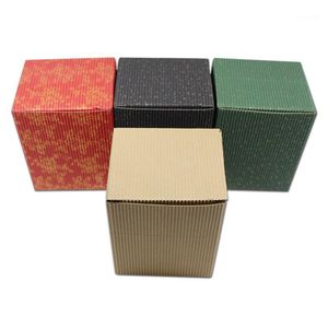 Gift Wrap 10pcs/lot Brown / Black Green Boutique Small Favor DIY Craft Corrugated Packaging Boxes Wedding Party Candy Chocolate Box1