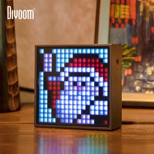 Divoom Timebox Evo Bluetooth Portable Speaker with Clock Alarm Programmable LED Display for Pixel Art Creation Unique gift