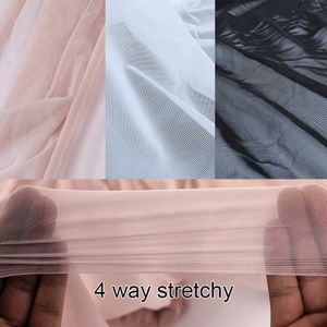 Superfine Nylon Way Stretch Spandex Mesh Fabric Underwear Stockings Knit Net Nude Flesh color high elastic BY YARD