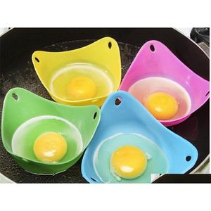 Kitchen Dining Bar Home Garden Drop tools Delivery 2021 Sile Poacher Poaching Pods Egg Mold Bowl Rings Cooker Boiler Cuit Oeuf Dur Kitchen Cooking