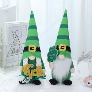 Party Saceates ST Patricks Day Tomte Gnome безликая плюшевая кукла ирландский фестиваль DWARF Пасхальный декор плюшевые игрушки