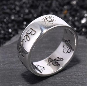 New Women Girl Flower Bird Pattern Ring with Stamp Blind for Love Letter Ring Gift for Love Couple High Quality Jewelry