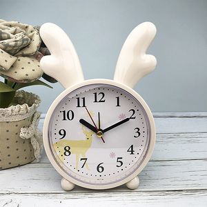 Pequeno despertador Relógio Criativo Alarme Adorável Coelho Coelho Bonito Cute Dos Desenhos Animados Muda Clock Student Simples Baby Room Decor LJ201204