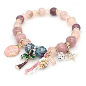 Charm Armbänder 2021 Meeresorganismus Seestern Armband Frauen Naturstein Sea Conch Shell für Schmuck Bijoux Geschenk ihr WW-61